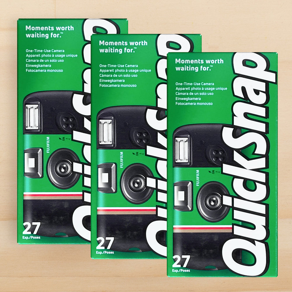 3 x Fujifilm Quicksnap Flash Disposable Camera 27exp
